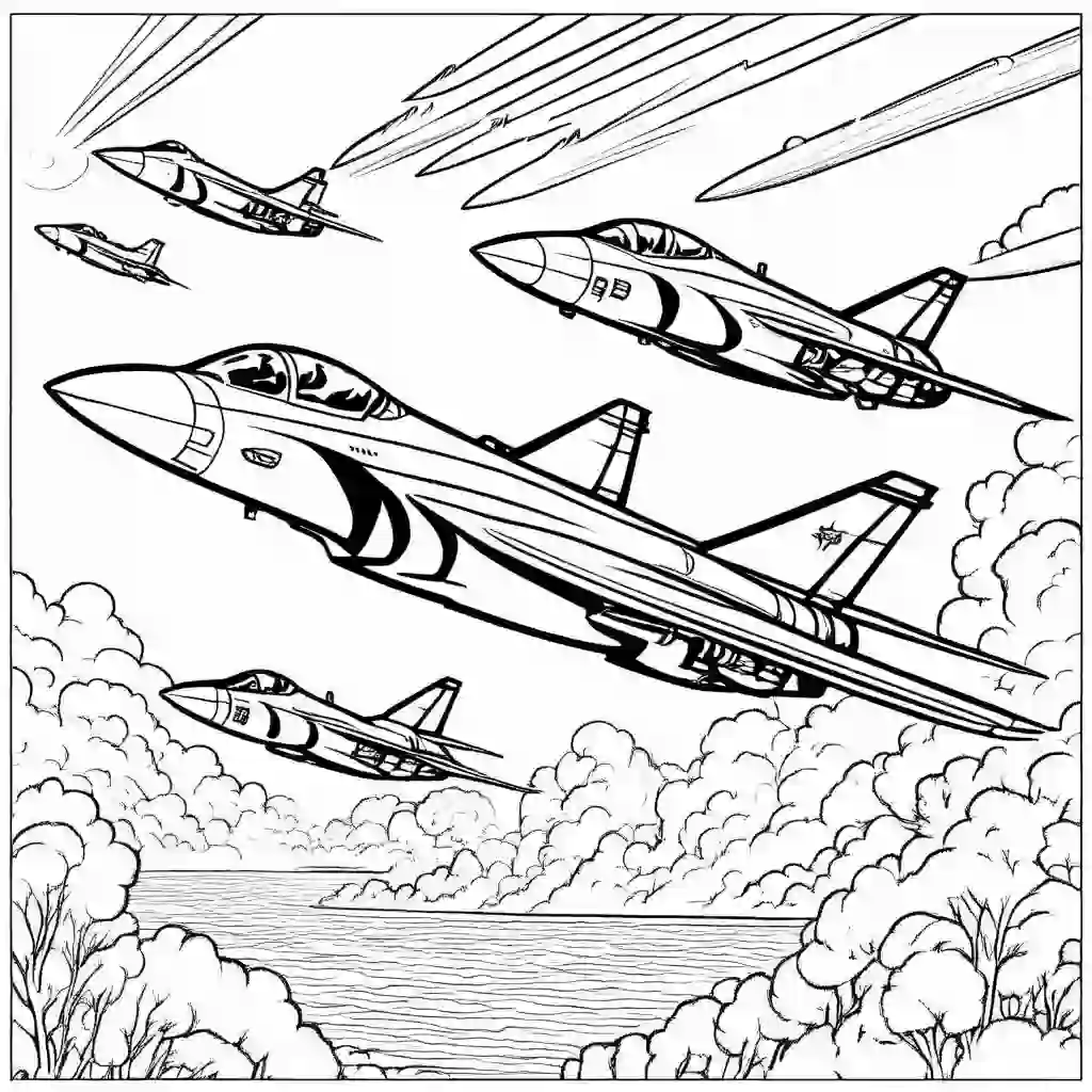 Jets coloring pages